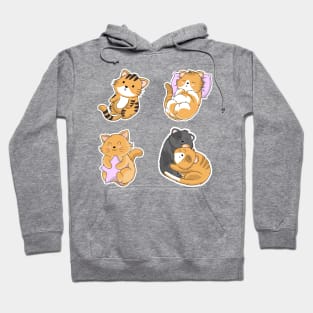 Funny Cute Cat Sticker Pack for cat lover Hoodie
